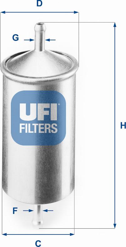 UFI 31.501.00 - Топливный фильтр autodif.ru