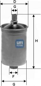 UFI 31.503.00 - Топливный фильтр autodif.ru