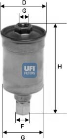 UFI 31.511.00 - Топливный фильтр autodif.ru