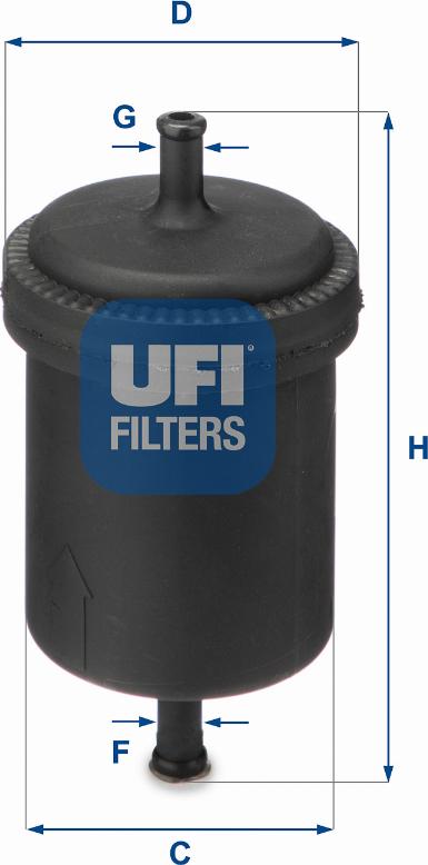 UFI 31.512.00 - Топливный фильтр autodif.ru