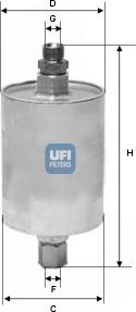 UFI 31.575.00 - Топливный фильтр autodif.ru