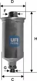 UFI 31.661.00 - Топливный фильтр autodif.ru