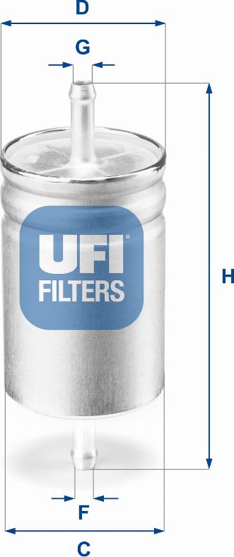 UFI 31.611.00 - Топливный фильтр autodif.ru