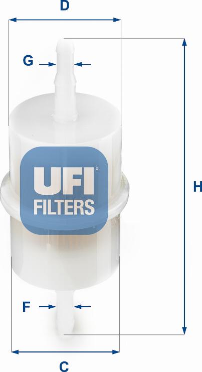 UFI 31.001.00 - Топливный фильтр autodif.ru