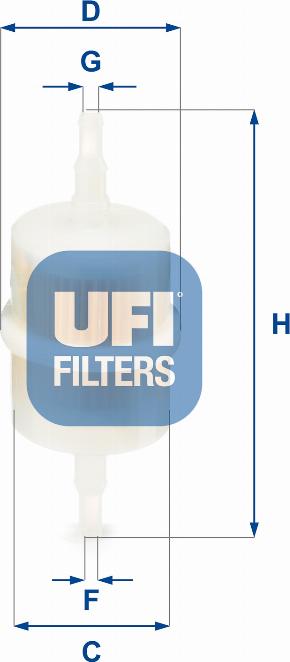 UFI 31.012.00 - Топливный фильтр autodif.ru
