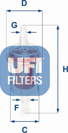 UFI 31.027.00 - Топливный фильтр autodif.ru