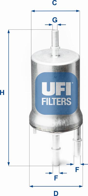 UFI 31.845.00 - Топливный фильтр autodif.ru
