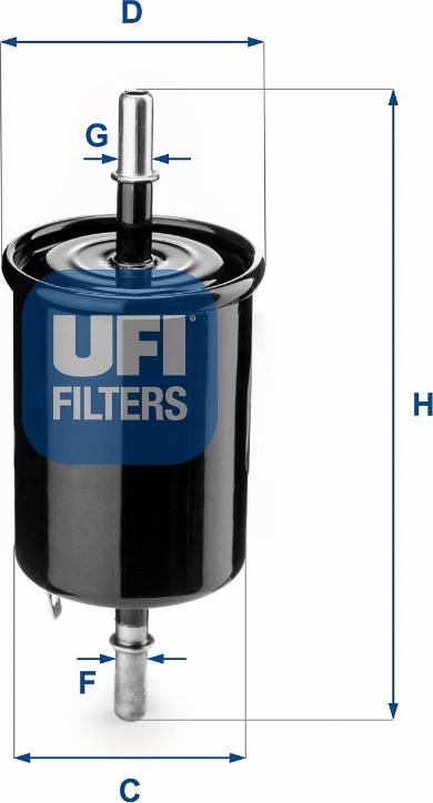 UFI 31.843.00 - Топливный фильтр autodif.ru