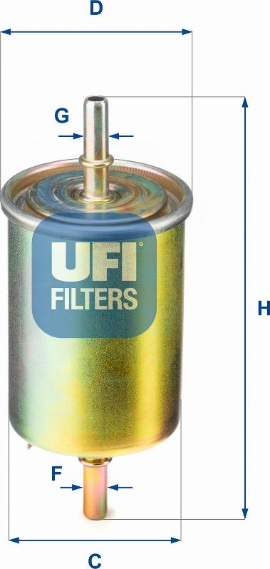 UFI 31.850.00 - Топливный фильтр autodif.ru