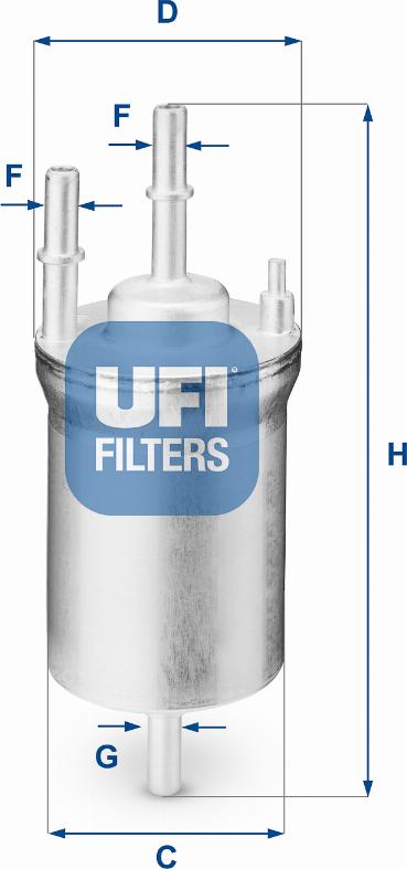 UFI 31.833.00 - Топливный фильтр autodif.ru