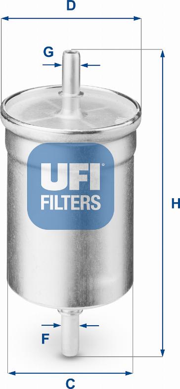 UFI 31.710.00 - Топливный фильтр autodif.ru