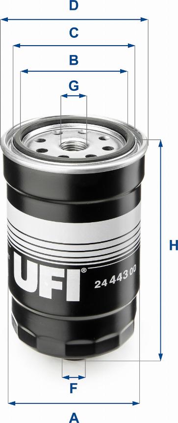 UFI 24.443.00 - Топливный фильтр autodif.ru