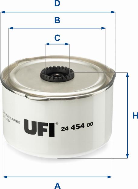 UFI 24.454.00 - Топливный фильтр autodif.ru