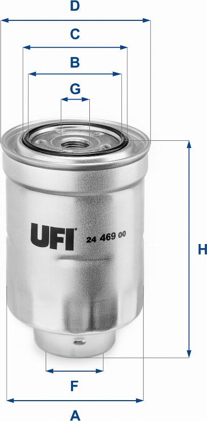 UFI 24.469.00 - Топливный фильтр autodif.ru
