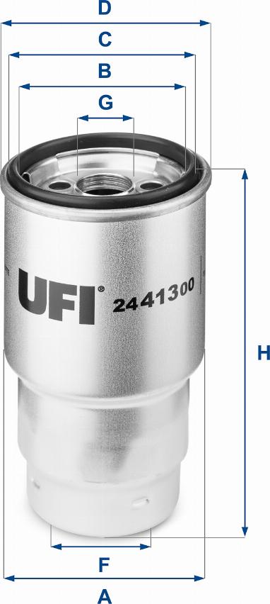 UFI 24.413.00 - Топливный фильтр autodif.ru