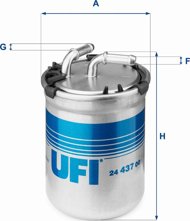 UFI 24.437.00 - Топливный фильтр autodif.ru