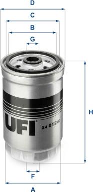 UFI 24.012.00 - Топливный фильтр autodif.ru