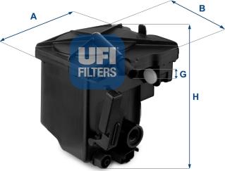 UFI 24.027.00 - Топливный фильтр autodif.ru