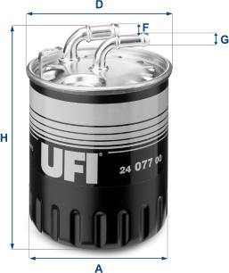 UFI 24.077.00 - Топливный фильтр autodif.ru