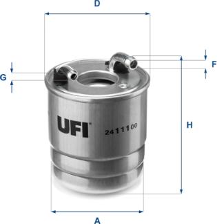 UFI 24.111.00 - Топливный фильтр autodif.ru