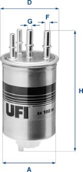 UFI 24.188.00 - Топливный фильтр autodif.ru