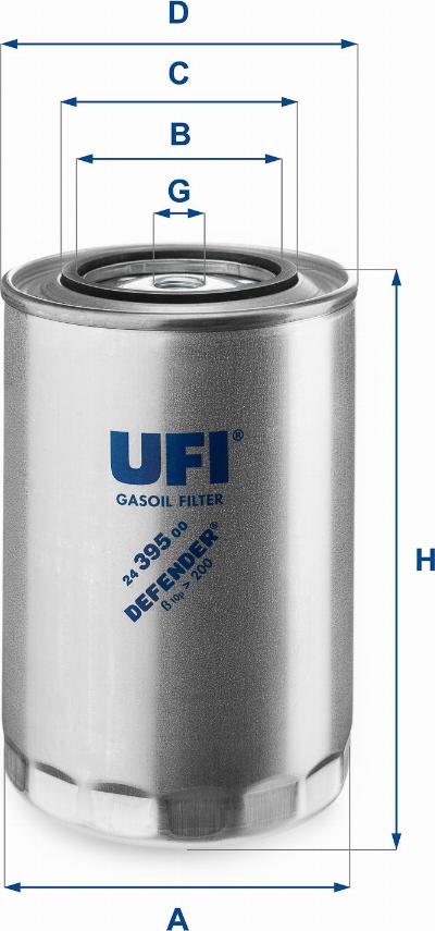 UFI 24.395.00 - Топливный фильтр autodif.ru