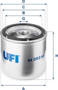 UFI 24.352.00 - Топливный фильтр autodif.ru