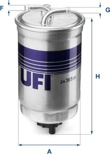 UFI 24.365.00 - Топливный фильтр autodif.ru