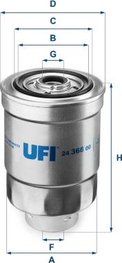 UFI 24.366.00 - Топливный фильтр autodif.ru
