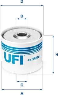 UFI 24.360.01 - Топливный фильтр autodif.ru