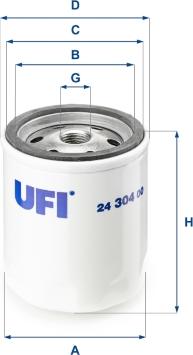 UFI 24.304.00 - Топливный фильтр autodif.ru