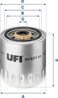 UFI 24.321.00 - Топливный фильтр autodif.ru