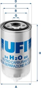 UFI 24.H2O.00 - Топливный фильтр autodif.ru