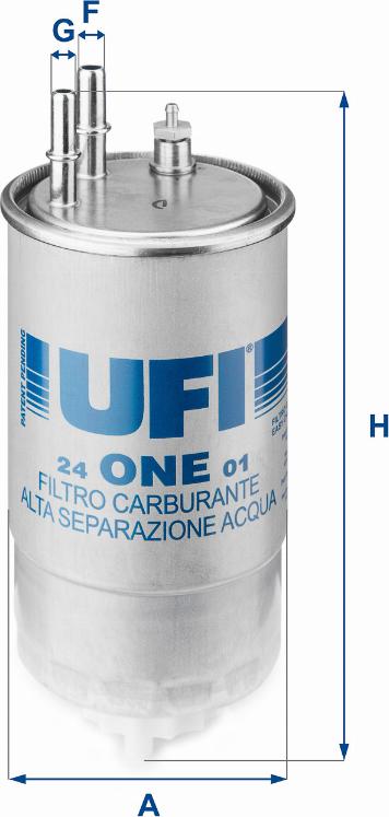 UFI 24.ONE.01 - Топливный фильтр autodif.ru