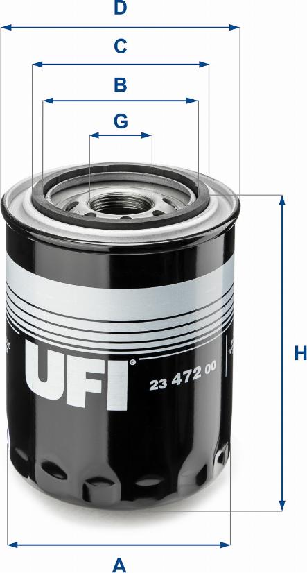 UFI 23.472.00 - Масляный фильтр autodif.ru