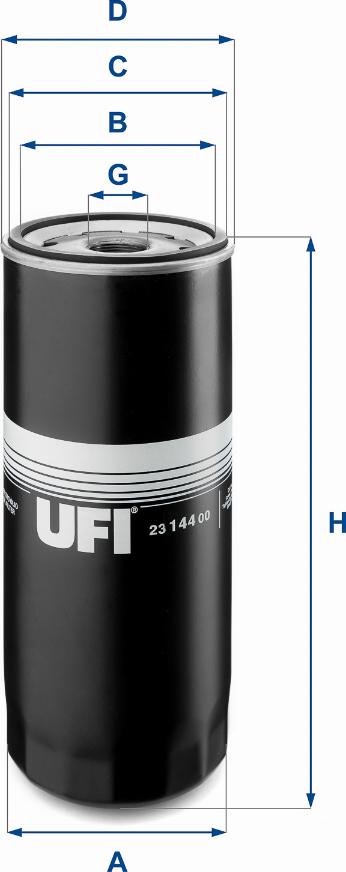 UFI 23.144.00 - Масляный фильтр autodif.ru