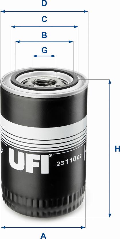 UFI 23.110.02 - Масляный фильтр autodif.ru