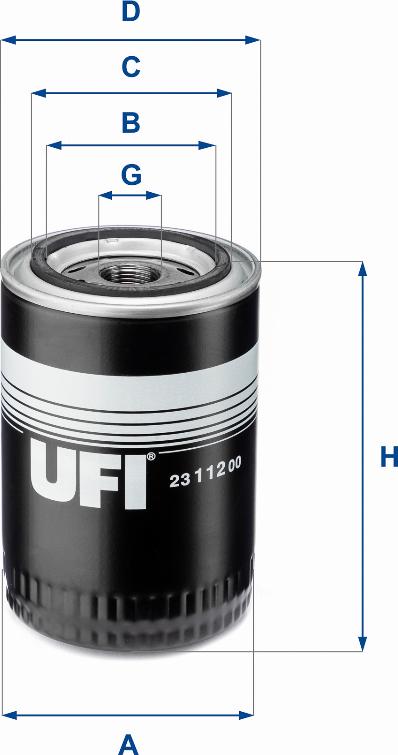 UFI 23.112.00 - Масляный фильтр autodif.ru