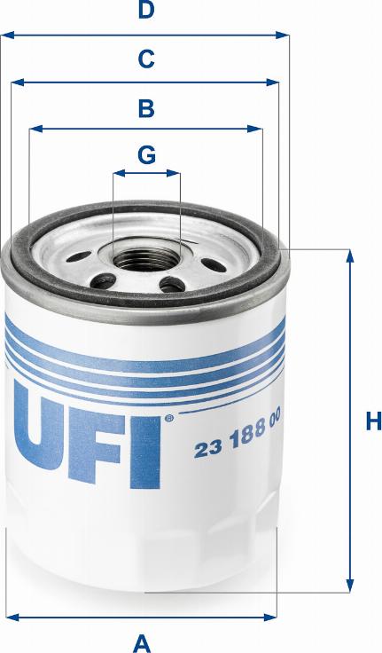 UFI 23.188.00 - Масляный фильтр autodif.ru