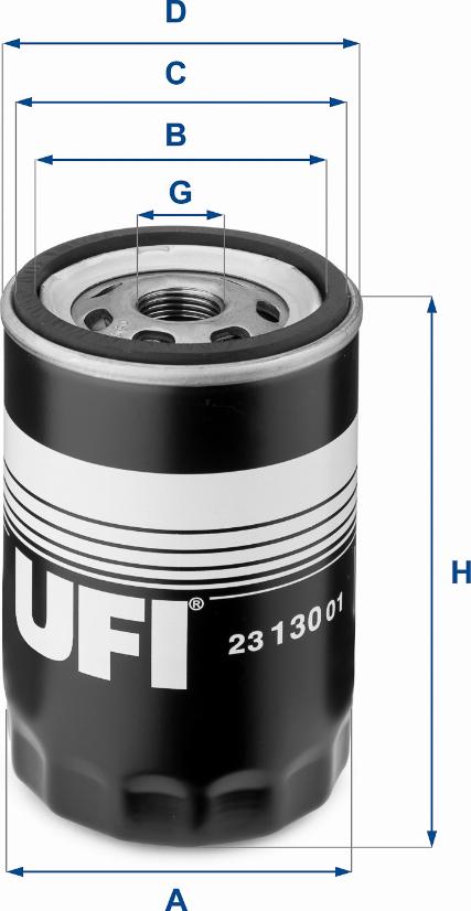 UFI 23.130.01 - Масляный фильтр autodif.ru