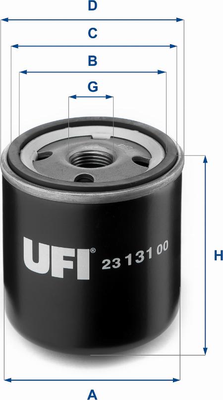 UFI 23.131.00 - Масляный фильтр autodif.ru