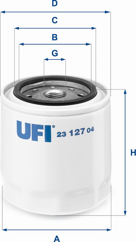 UFI 23.127.04 - Масляный фильтр autodif.ru