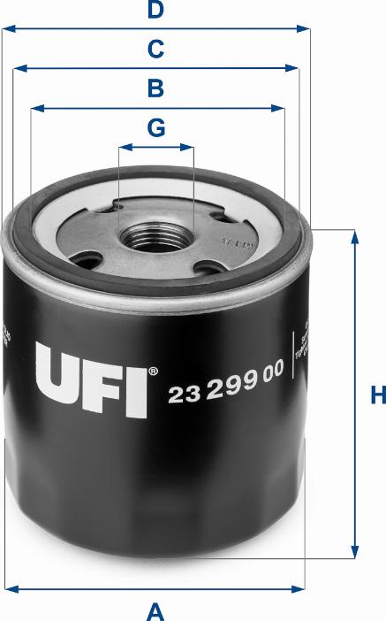 UFI 23.299.00 - Масляный фильтр autodif.ru