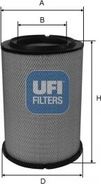 UFI 27.B39.00 - Воздушный фильтр, двигатель autodif.ru