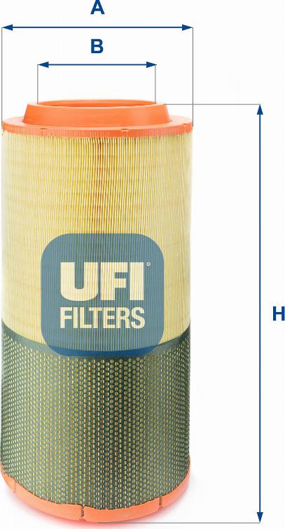 UFI 27.619.00 - Воздушный фильтр, двигатель autodif.ru