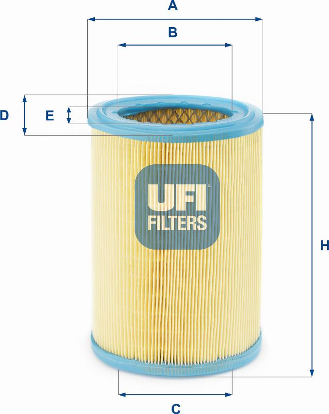 UFI 27.252.00 - Воздушный фильтр, двигатель autodif.ru