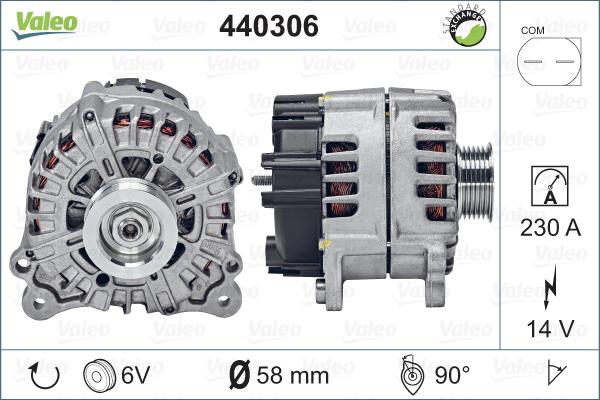 Valeo 440306 - Генератор autodif.ru