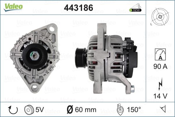 Valeo 443186 - Генератор autodif.ru