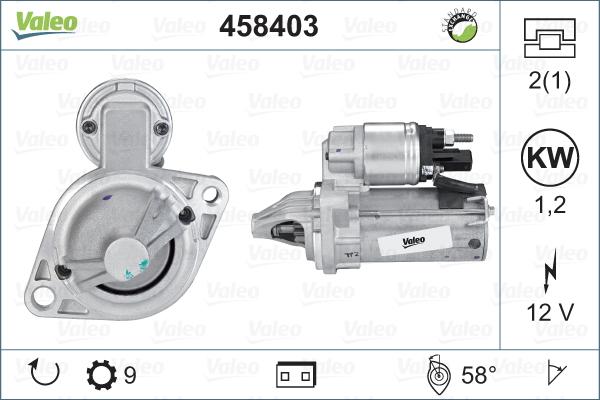 Valeo 458 403 - Стартер autodif.ru