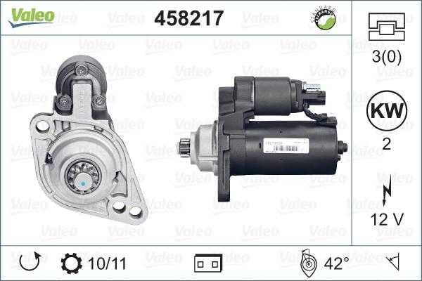 Valeo 458217 - Стартер autodif.ru